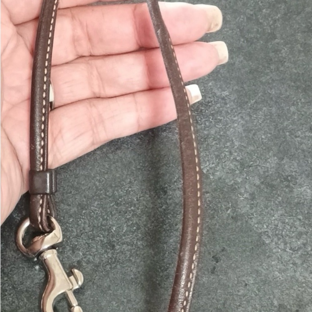 Coach Dark Brown Smooth Leather Wristlet - Picture 5 of 5